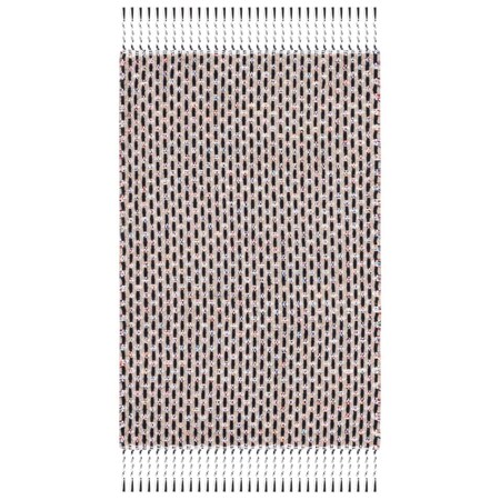Safavieh 6 x 6 ft. Montauk Contemporary Round Rug; Beige & Black MTK475B-6R